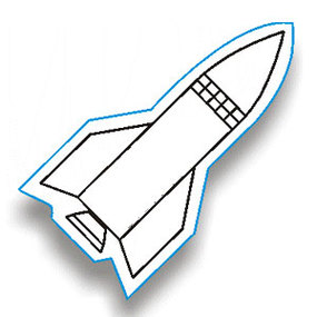 Rocket Template To Color Clipart - Free to use Clip Art Resource