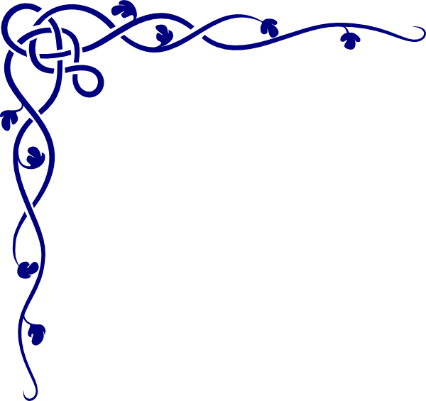 Blue Border Corners Clipart