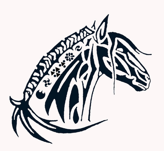 Horse Head Tattoo Designs Clipart - Free to use Clip Art Resource