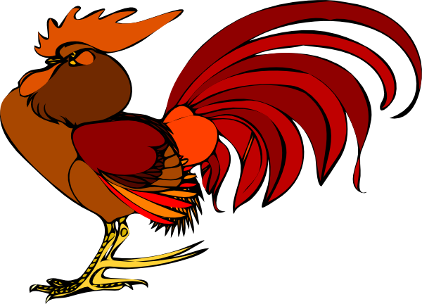 Animated rooster clipart