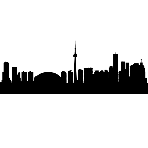 Toronto, Canada SKYLINE DECALS (Wall Decor) Toronto, Canada Cityscape