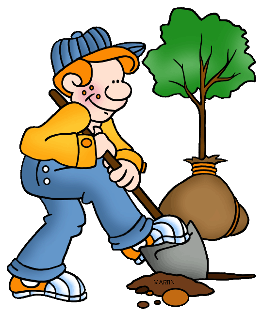 Clipart plant a tree