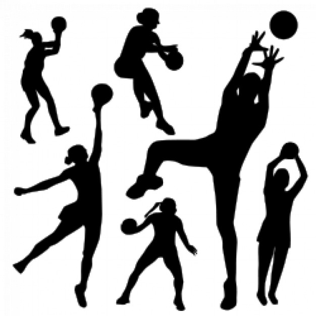 Silhouette Vector : Free Netball Silhouette Set .svg Vector ...