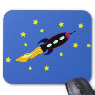 Spaceship Mouse Pads | Zazzle