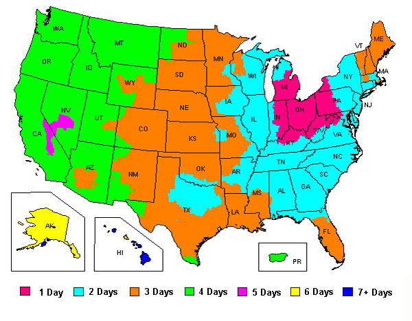 North American Time Zone Map Printable - ClipArt Best