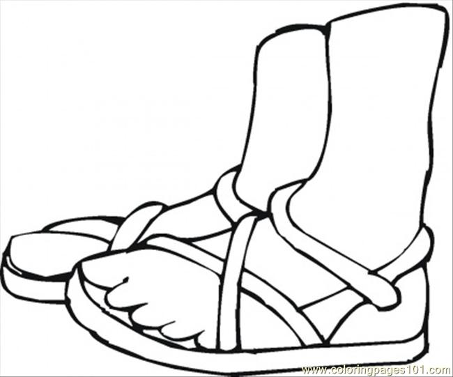 Summer Shoes Coloring Page Coloring Page - Free Shoes Coloring ...