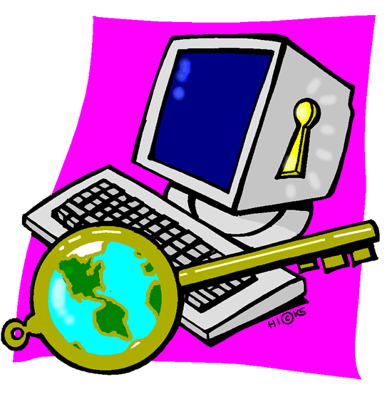 secure computer (in color) - Clip Art Gallery