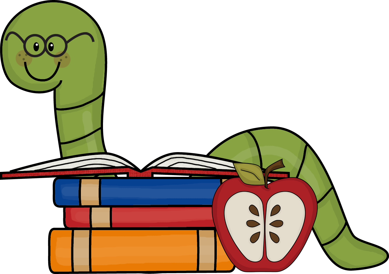 Free teacher clip art bookworm