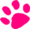 Jaguares Paw Pink Print - vector clip art online, royalty free ...