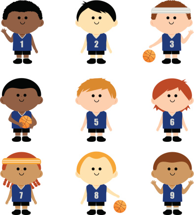 Basketball Team Clip Art, Vector Images & Illustrations