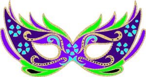 Purple Green Blue Masquerade Mask - Fnc Clip Art ...