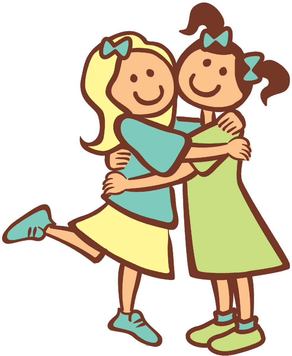 Two girls clip art