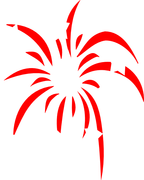 Large Red Fireworks Clip Art Vector Online Royalty Free