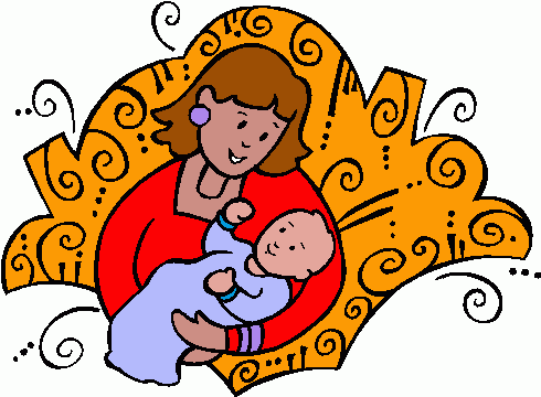 Clipart Of Mother And Baby