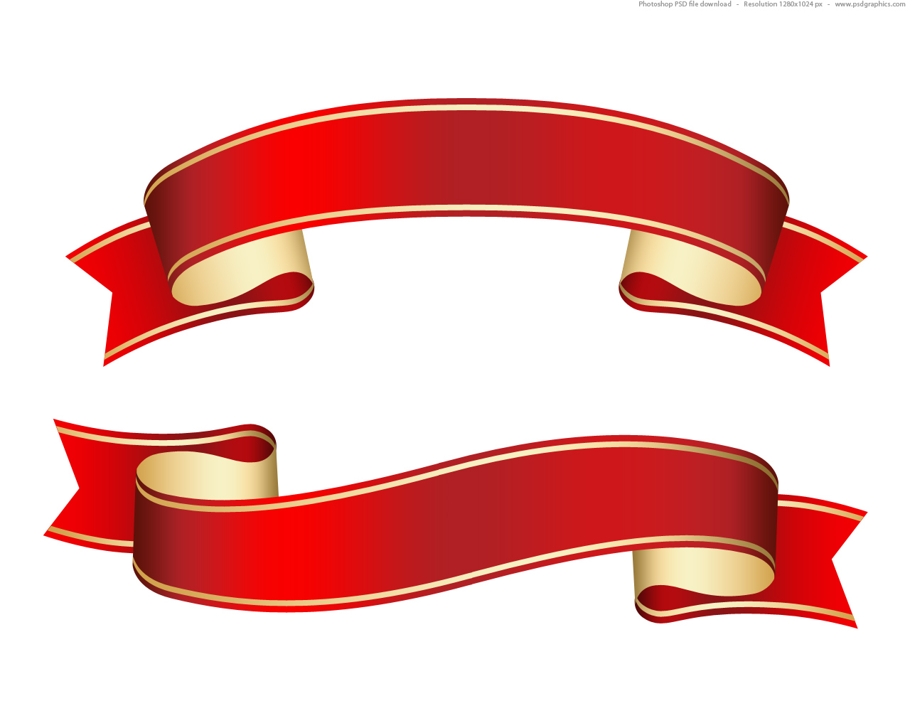 17 Vector Ribbon Banner Clip Art Images - Red Ribbon Banner Vector ...