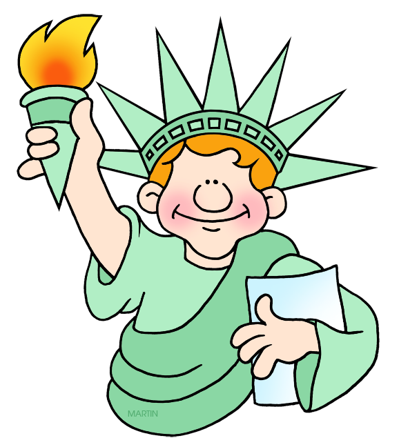 Free Fourth of July Clip Art by Phillip Martin, Statue of Liberty ...