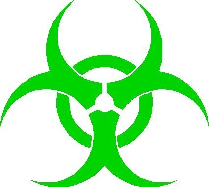 Bio Hazard 5" Logo Decal for Car, Window, Laptop, iPad, Tablets,