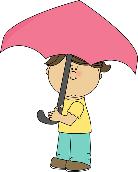 Girl With Umbrella Clipart