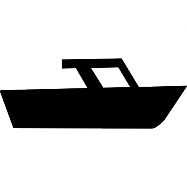 Speed boat side view silhouette Icons | Free Download
