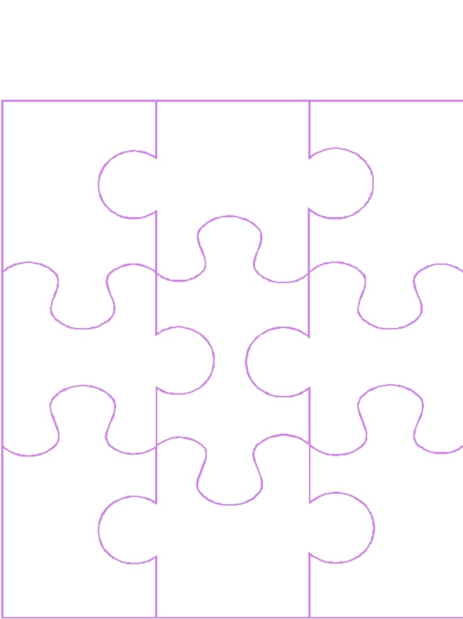 Blank 9 Piece Puzzle Template Clipart - Free to use Clip Art Resource
