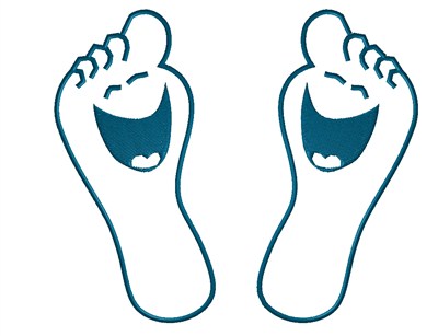 Outlines(King Graphics) Embroidery Design: Happy Feet Outline from ...
