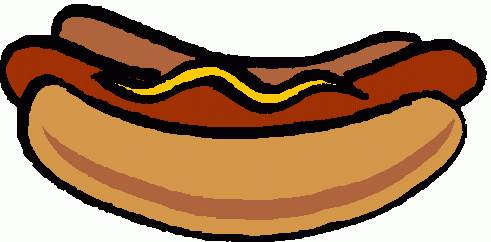 Free black and white hot dog clipart