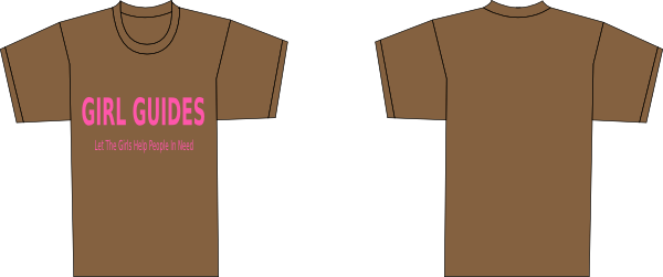 Brown T-shirt Template Clip Art - vector clip art ...