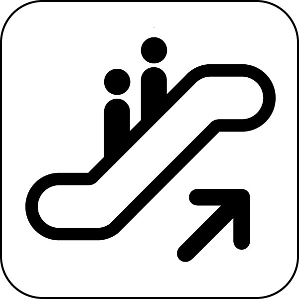 Escalator Up: Graphic Symbols, Icons, Pictograms for Architecture ...