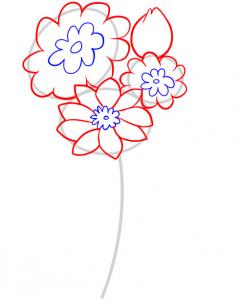 How to Draw a Bouquet, Step by Step, Flowers, Pop Culture, FREE ...