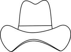 Garden hat black and white clipart
