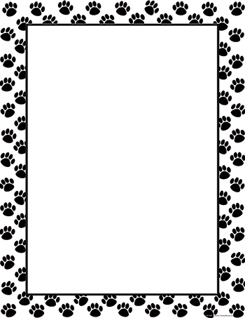 Best Photos of Paw Print Border For Word - Paw Print Page Border ...