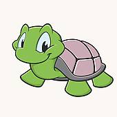 Cute turtle clipart