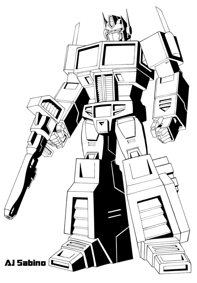 Transformers Coloring Pages Optimus Prime - AZ Coloring Pages