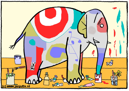 Bring The Elephant Home - Elephant colour drawing