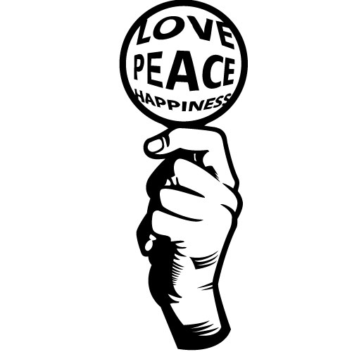 Love Peace Happiness Vector