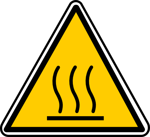 Hot Surface Danger clip art Free Vector