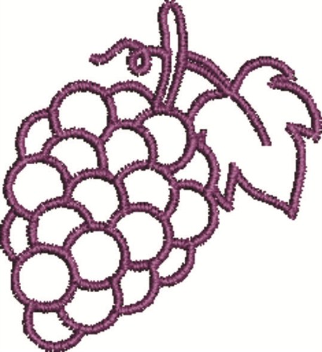 Fruits Embroidery Design: Grapes Outline from FavPro Designs