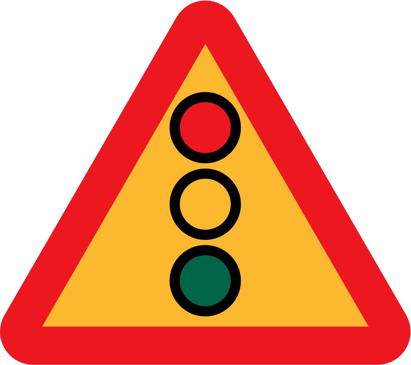 Clip Art: Traffic Lights Ahead Sign openclipart ...