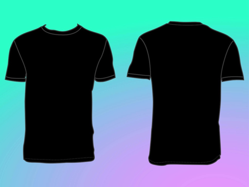 Black Shirt Front And Back Template Free