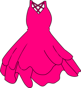 Fushcia Dress clip art - vector clip art online, royalty free ...