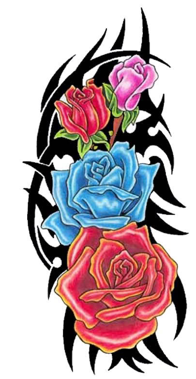 color tattoo flash sheets rose puzzle tattoos