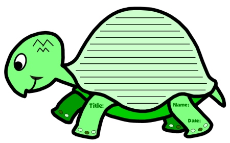 Unique Turtle Writing Templates: Turtle Shaped Creative Writing ...