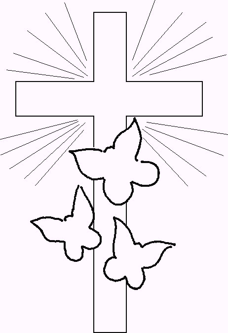 Easter Cross Coloring Pages