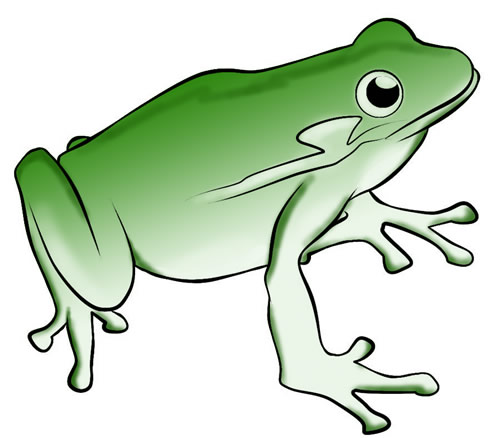 Tree frog clip art black and white free clipart - Clipartix