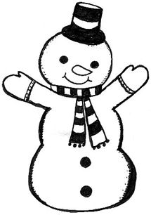 Free Snowman Clipart Black And White - Free ...