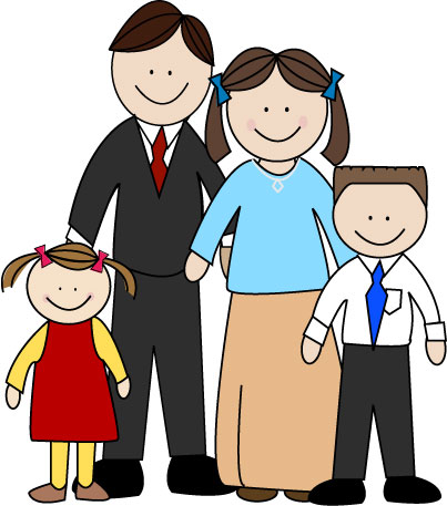 only child family clipart lds