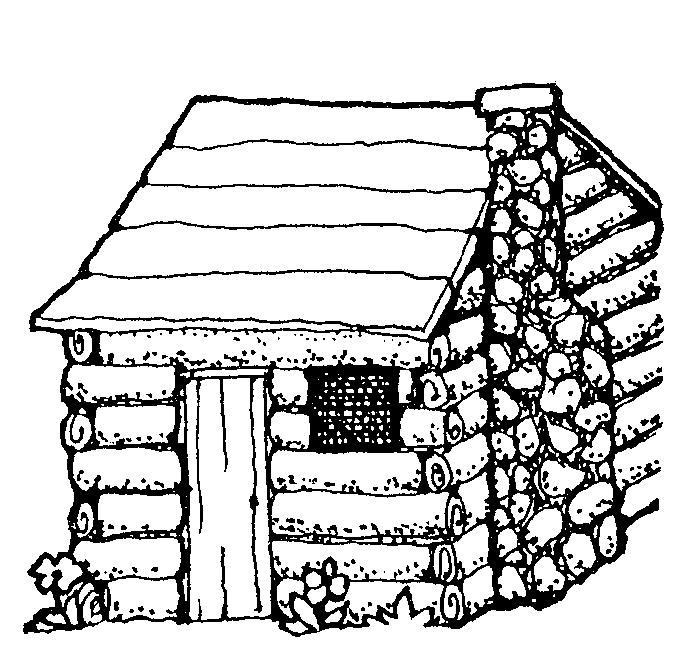 cottage in the woods clipart image