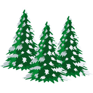 Green Snowy Trees PNG Clipart - Polyvore