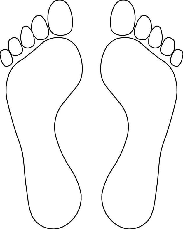 footprint outline Colouring Pages