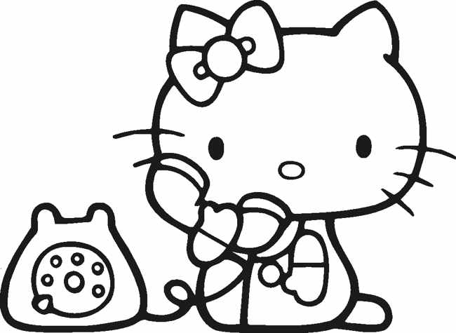 Hello Kitty Paintings Coloring Simple Coloring Sheet With Hello ...